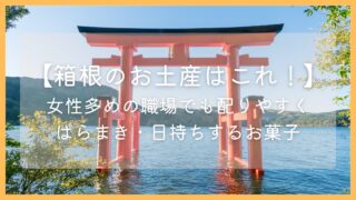 箱根のお土産でばらまきするならこれ！職場・女性が多い職場でも好印象