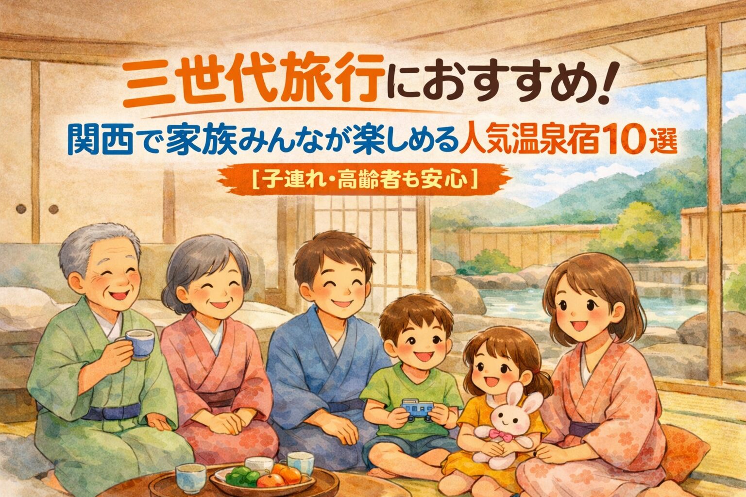 三世代旅行におすすめ！関西で家族みんなが楽しめる人気温泉宿10選【子連れ・高齢者も安心】