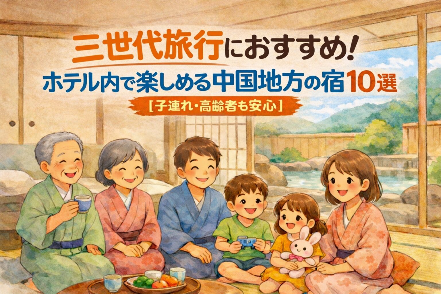 三世代旅行におすすめ！ホテル内で楽しめる中国地方の宿10選【子連れ・高齢者も安心】